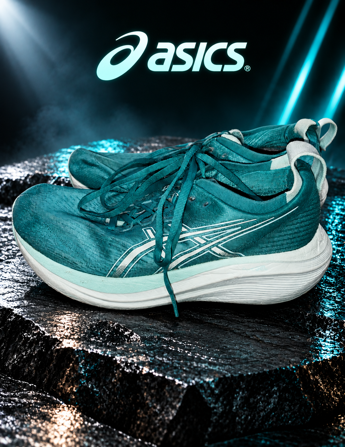 ASICS Teal Running Shoes for Men